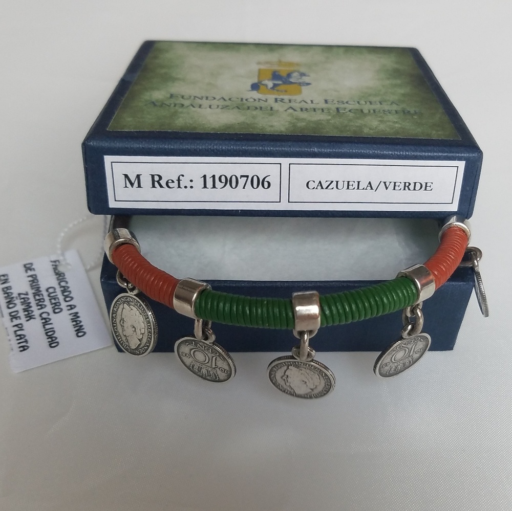 From Spain Leather Wrapped Coin Bracelet - Picture 3 of 7
